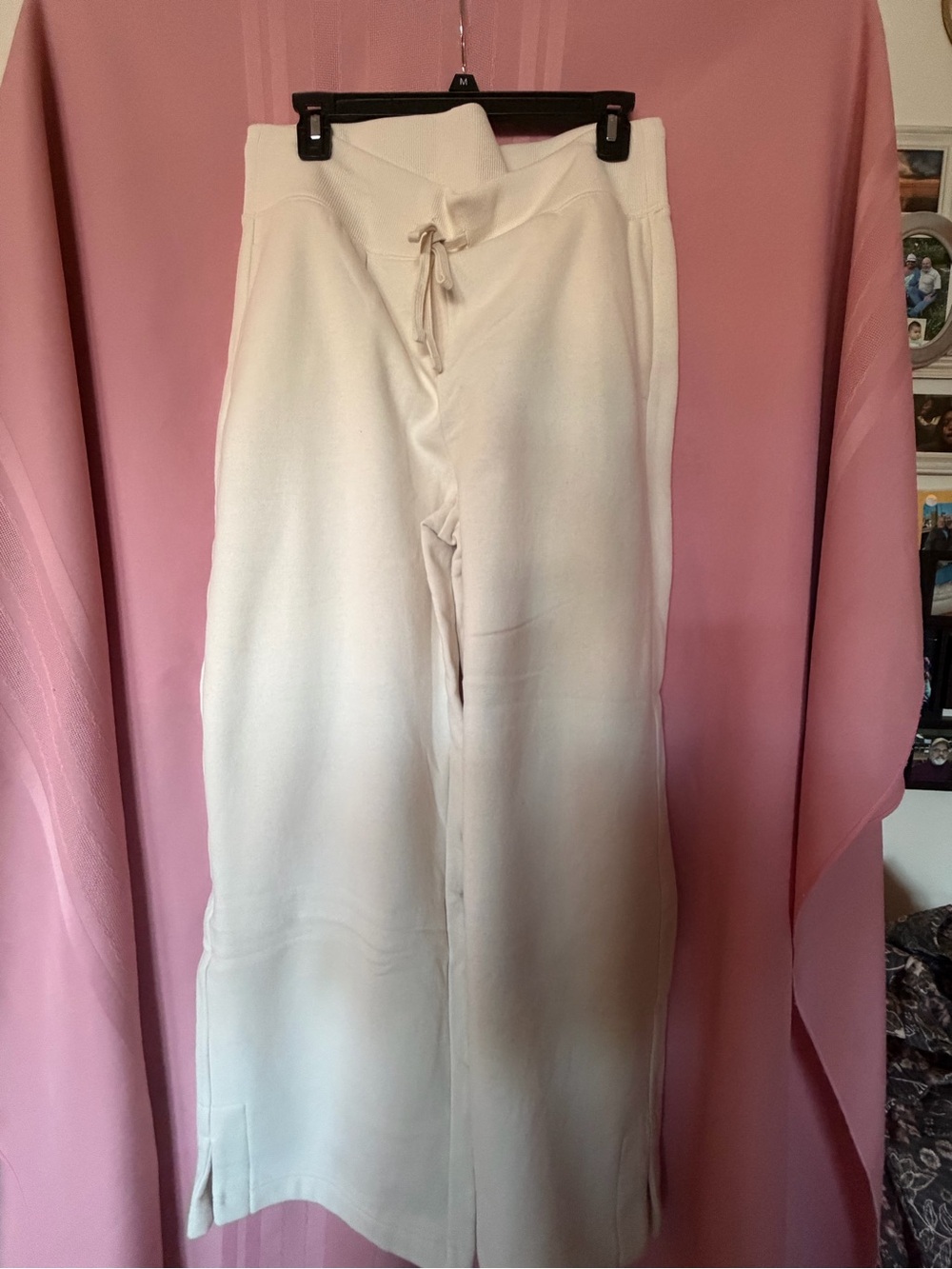 Double Zero Cream Wide-Leg Drawstring Pants